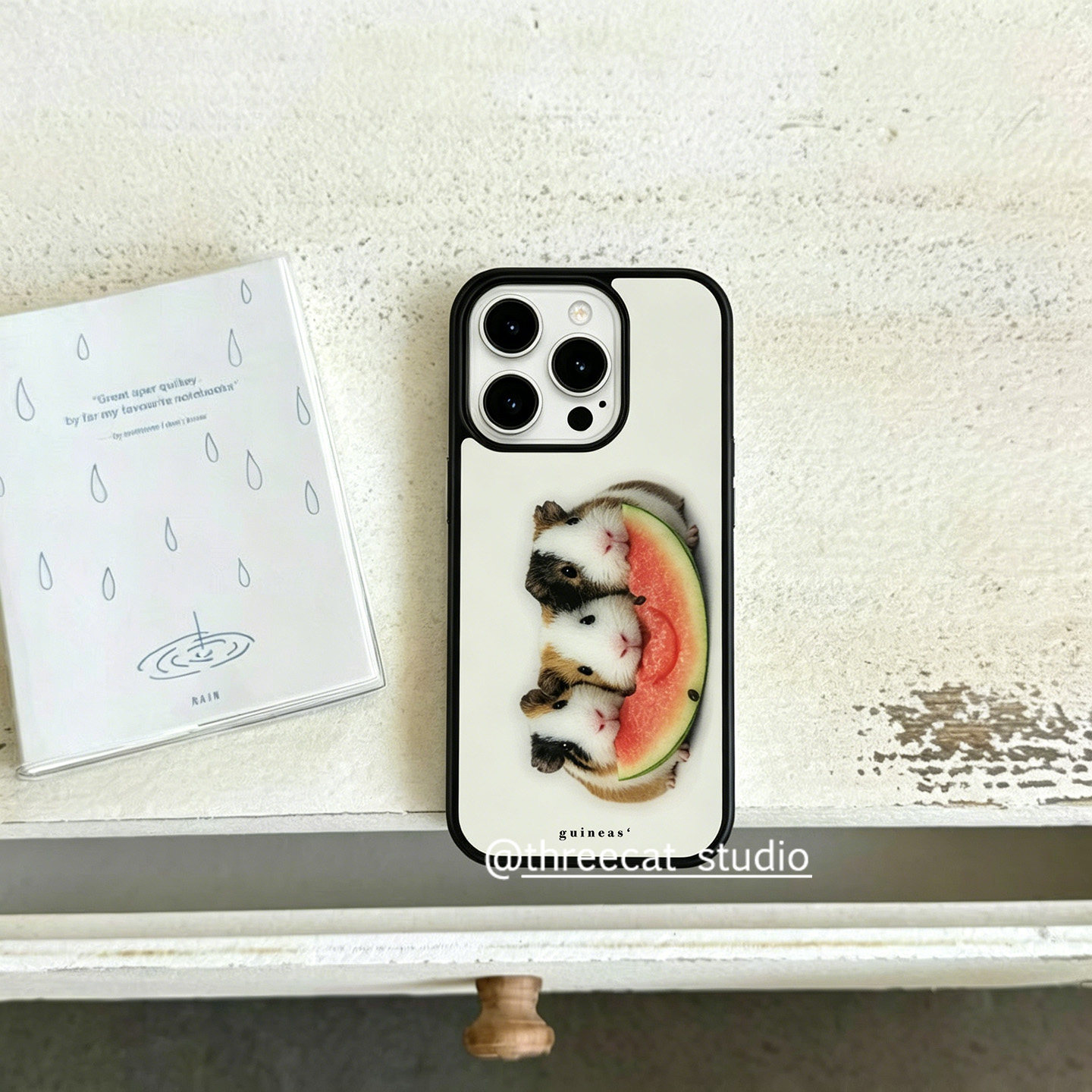 Phone Cases Store - Korean Ins Guinea Pig Eat Watermelon