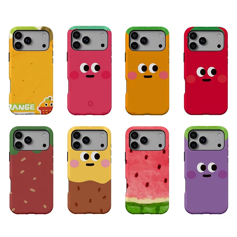Phone Cases Korean - Ins Korean Cartoon Colorful Fruits Expression