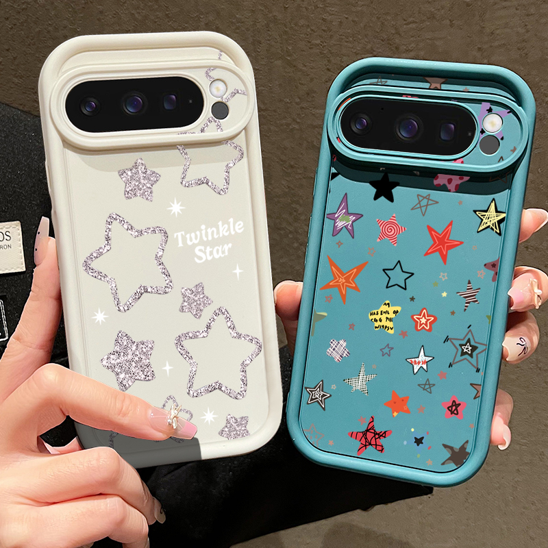 Phone Cases Pixel 10 Pro - Colored Stars Pattern TPU Phone Case