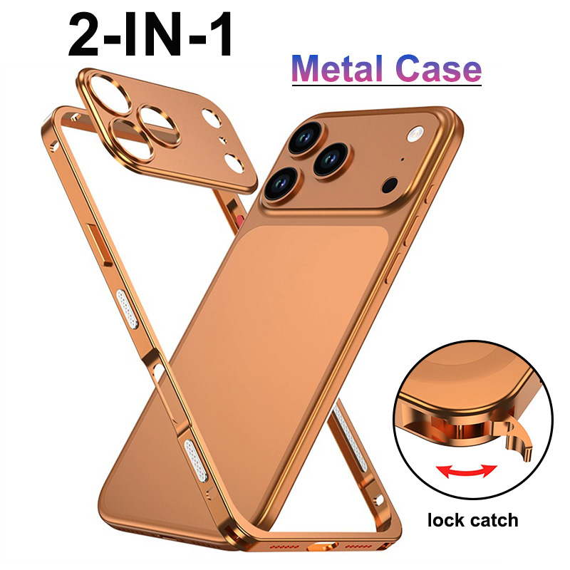 Phone Cases With Camera Cover - Luxury Metal Alloy Lens Protect Frame