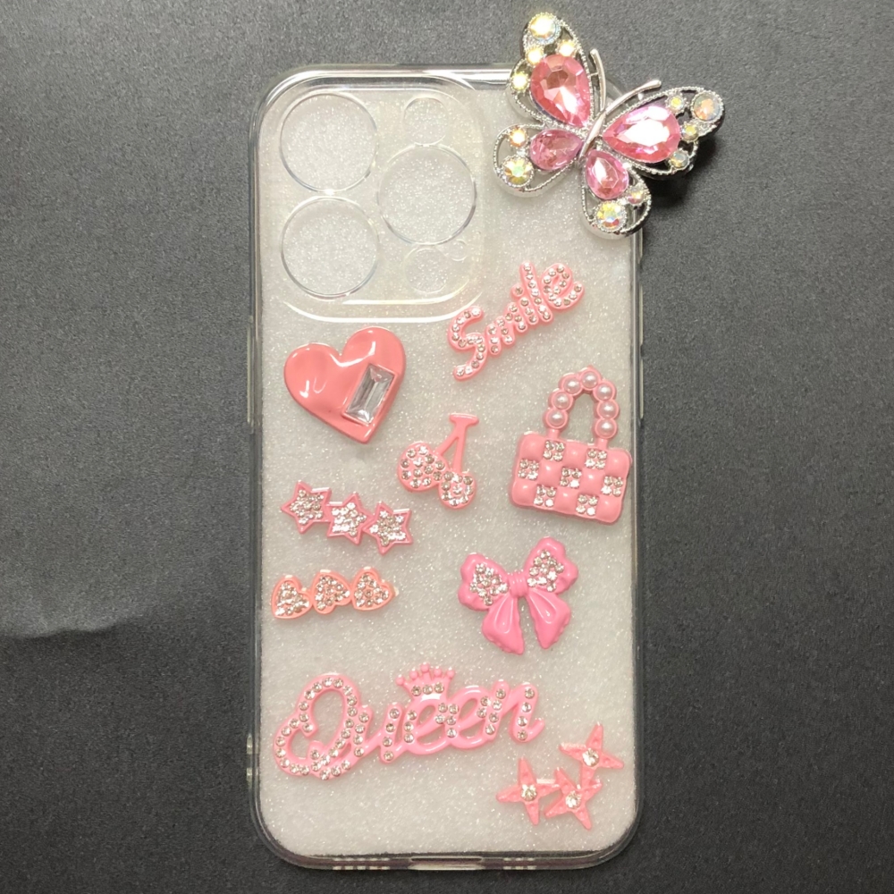 Phone Cases Junk - 50Pcs Sweet Butterfly Queen Love Heart