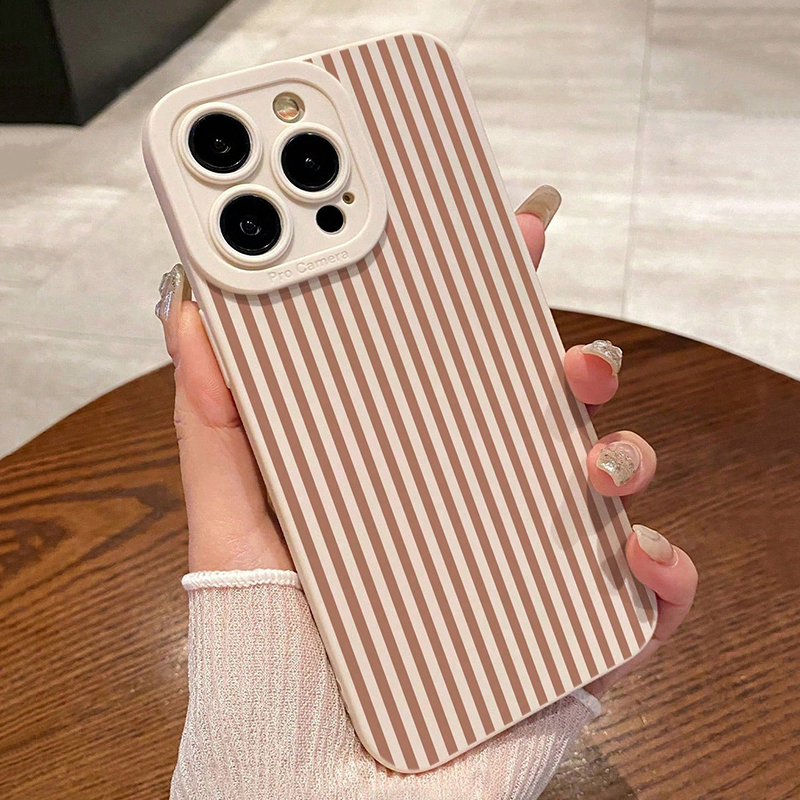 Phone Cases Store - Pink Striped Painted Anti-Drop Phone Case