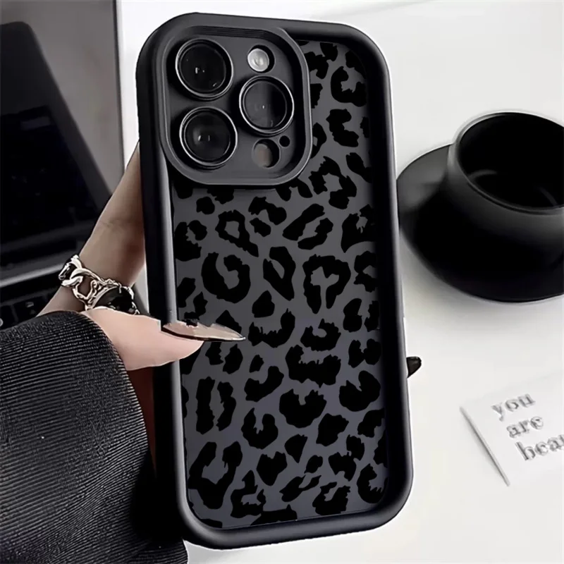 Black Leopard Print Pattern Si - đánh giá và giá Phone Cases Rhode