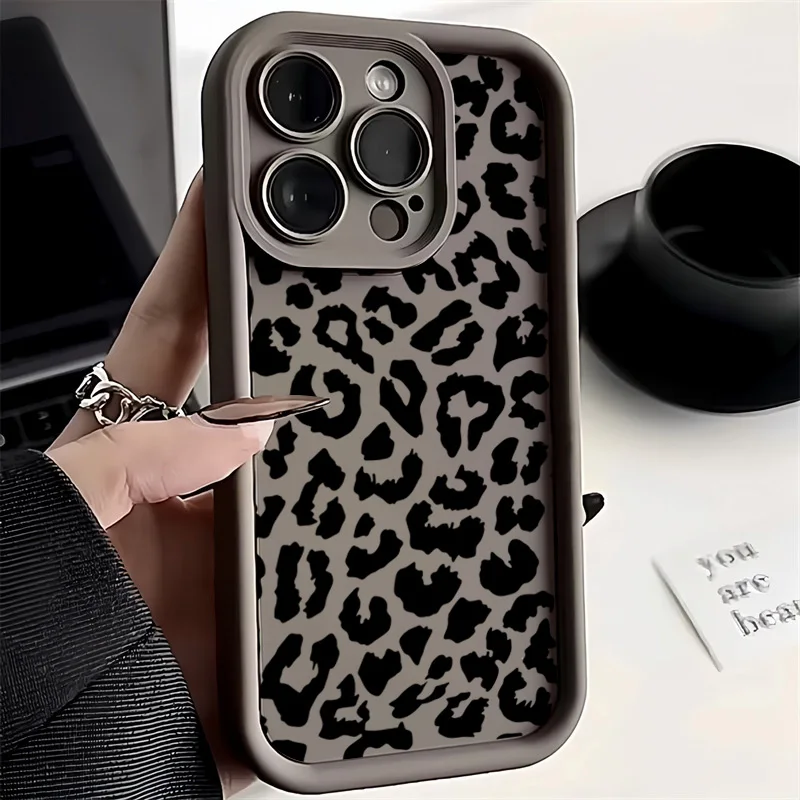 Black Leopard Print Pattern Si - đánh giá và giá Phone Cases Rhode