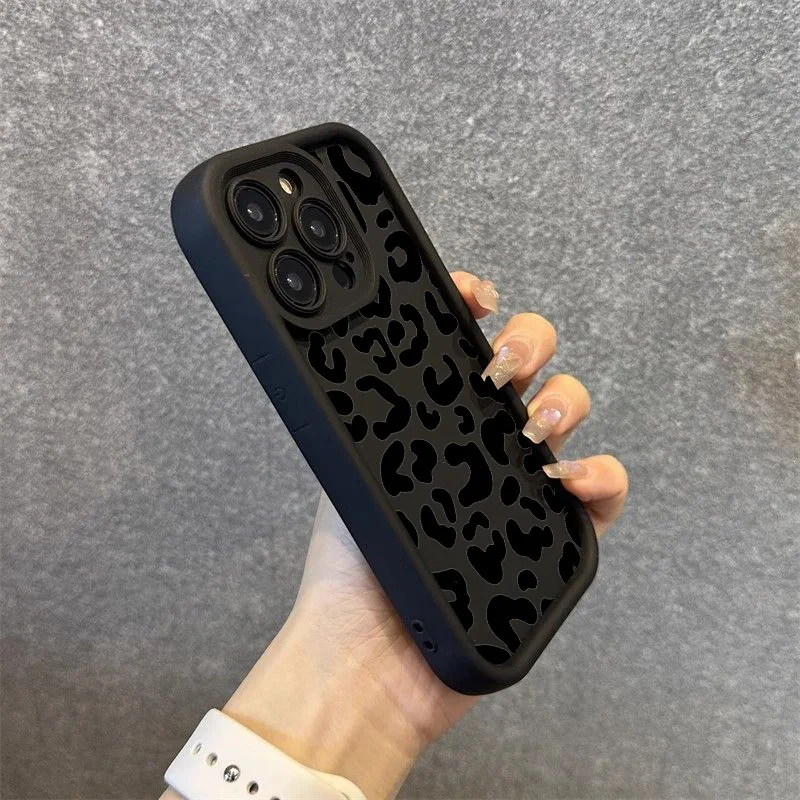 Black Leopard Print Pattern Si - đánh giá và giá Phone Cases Rhode