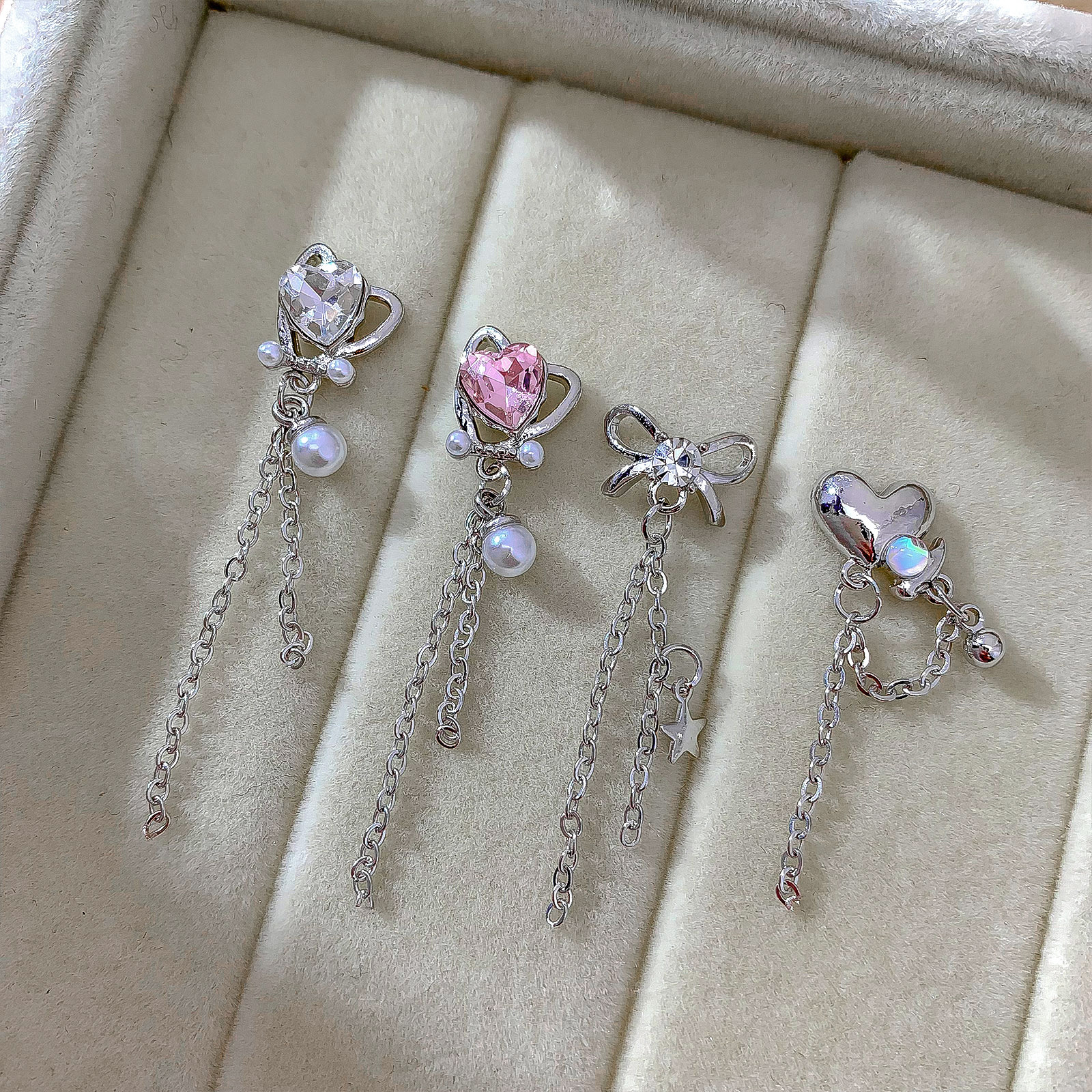 5PCS Luxury Silver Nail Diamon - đánh giá và giá Phone Cases Junk