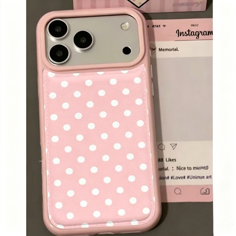Ins Korean Trendy Cute Pink Po - đánh giá và giá Phone Cases Polka Dot