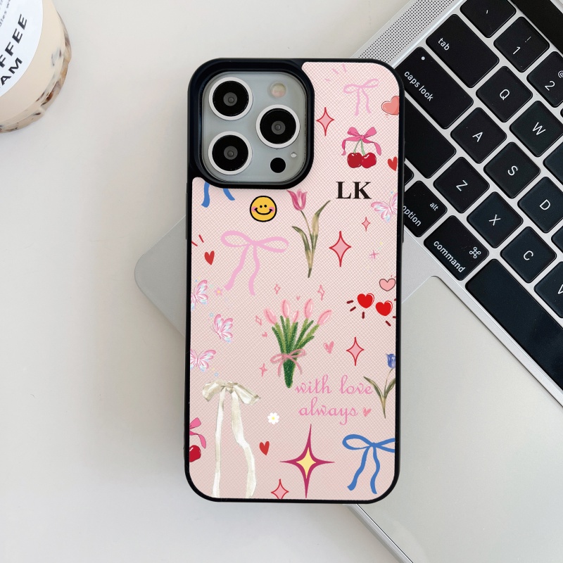 Custom Name Initials Blossom F - đánh giá và giá Phone Cases Customized