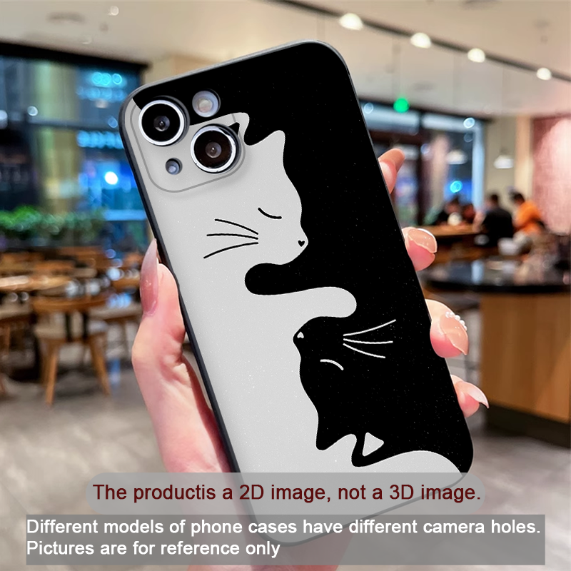 Cartoon Black White Cat Lovers - đánh giá và giá Phone Cases Motorola
