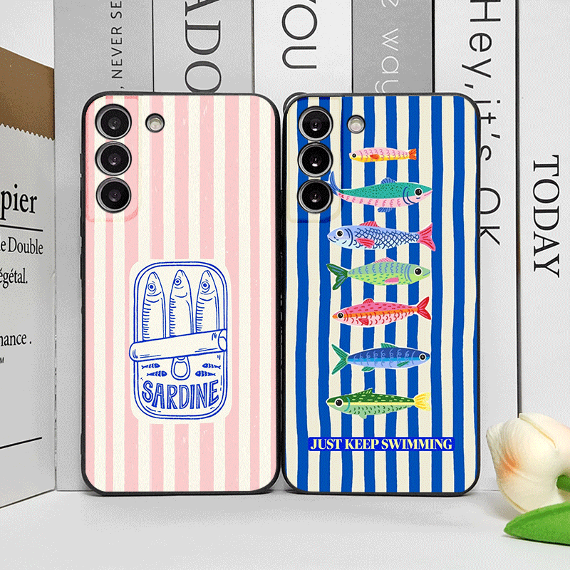 Cute Striped Pattern Sardines  - đánh giá và giá Phone Cases Motorola