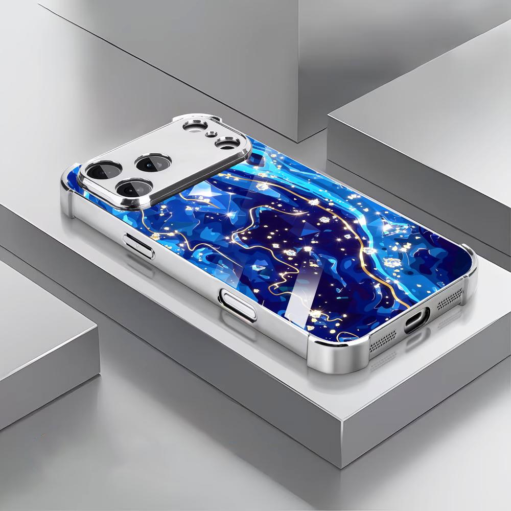 Elegant Deep Blue texture glas - đánh giá và giá Phone Cases Rhode