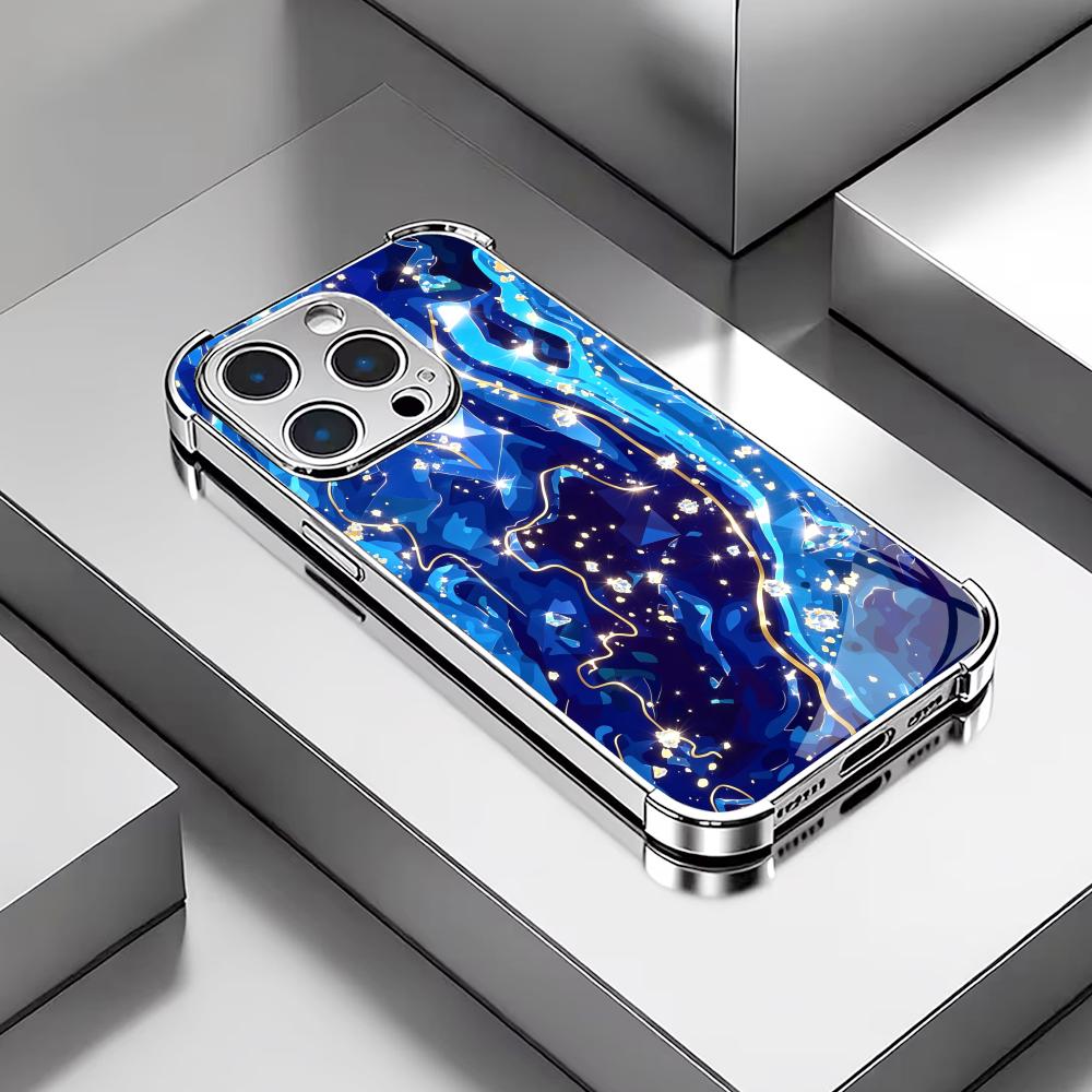 Elegant Deep Blue texture glas - đánh giá và giá Phone Cases Rhode