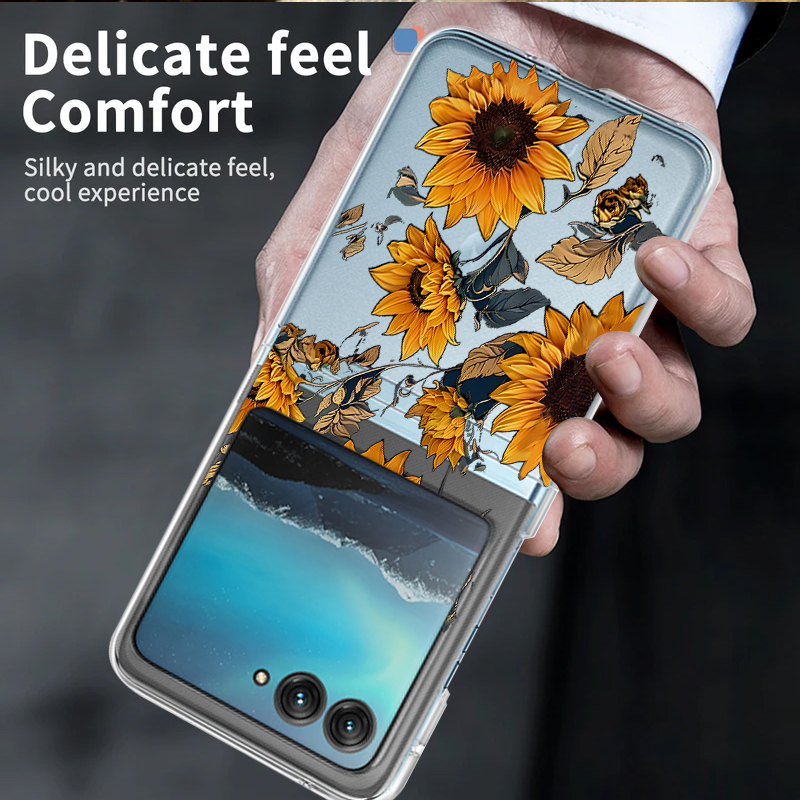Sunflowers Pattern Clear Phone - đánh giá và giá Phone Cases Motorola