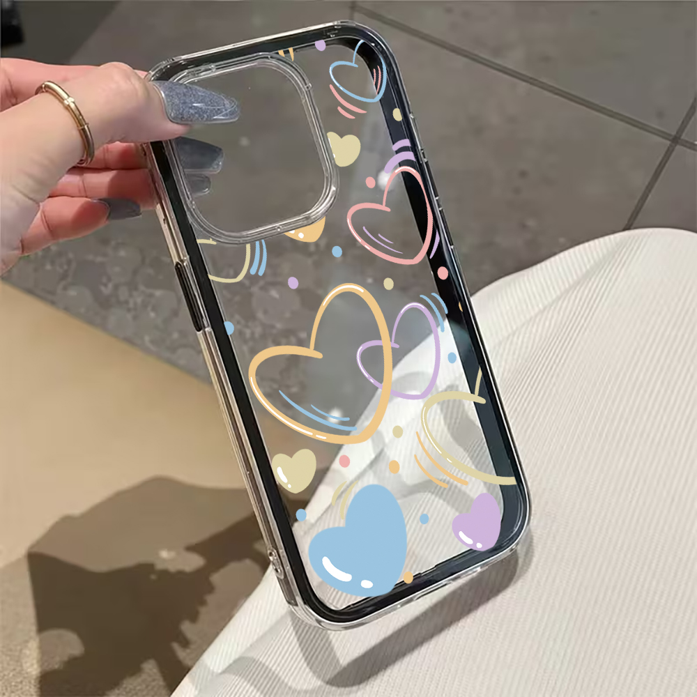 Cute Colorful Heart Phone Case - đánh giá và giá Phone Cases Transparent
