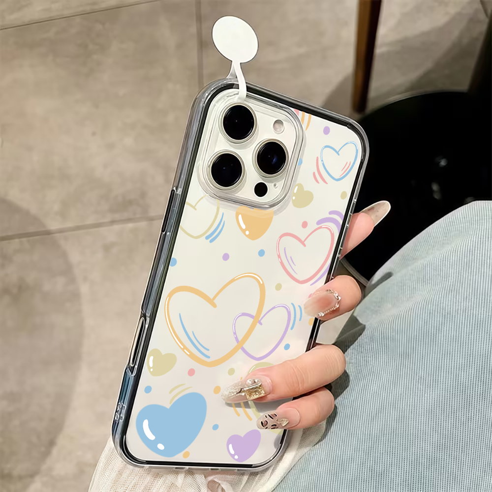 Cute Colorful Heart Phone Case - đánh giá và giá Phone Cases Transparent
