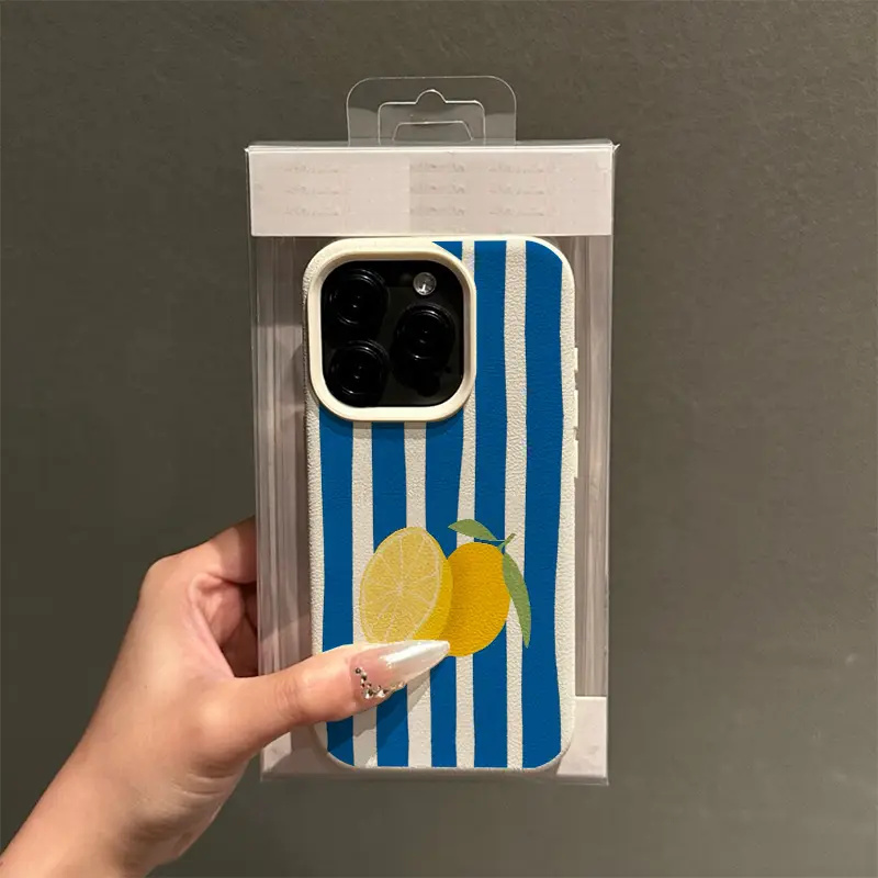 Yellow Lemon Blue Stripe Patte - đánh giá và giá Phone Cases Yellow