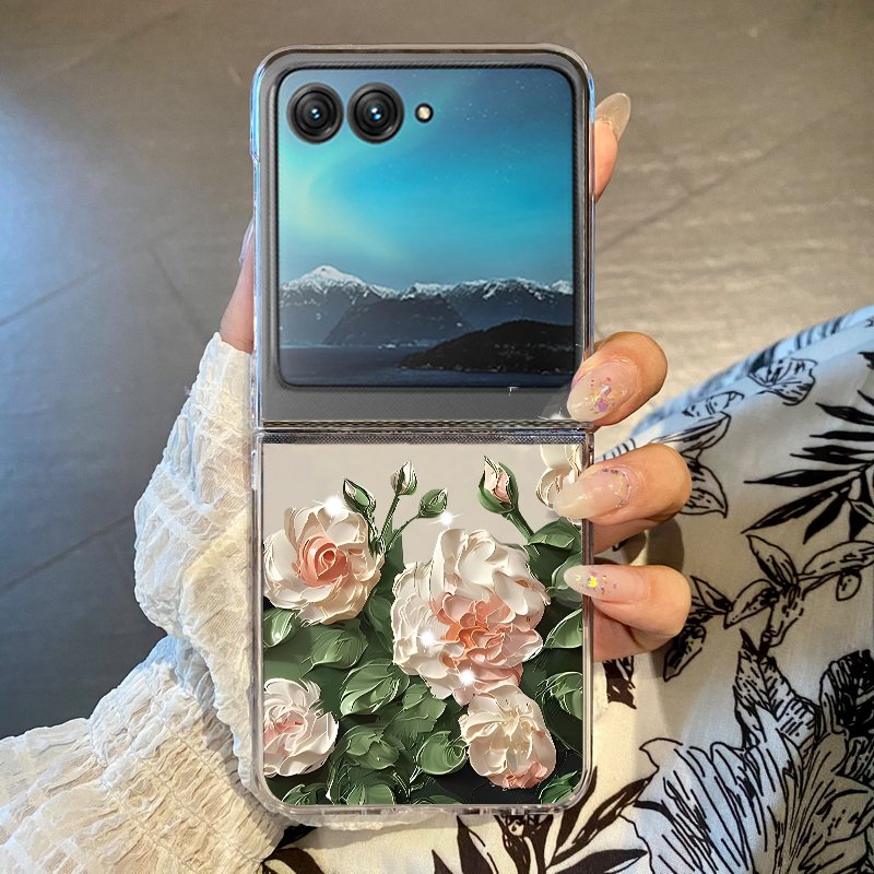 White Flowers Pattern Phone Ca - đánh giá và giá Phone Cases Motorola