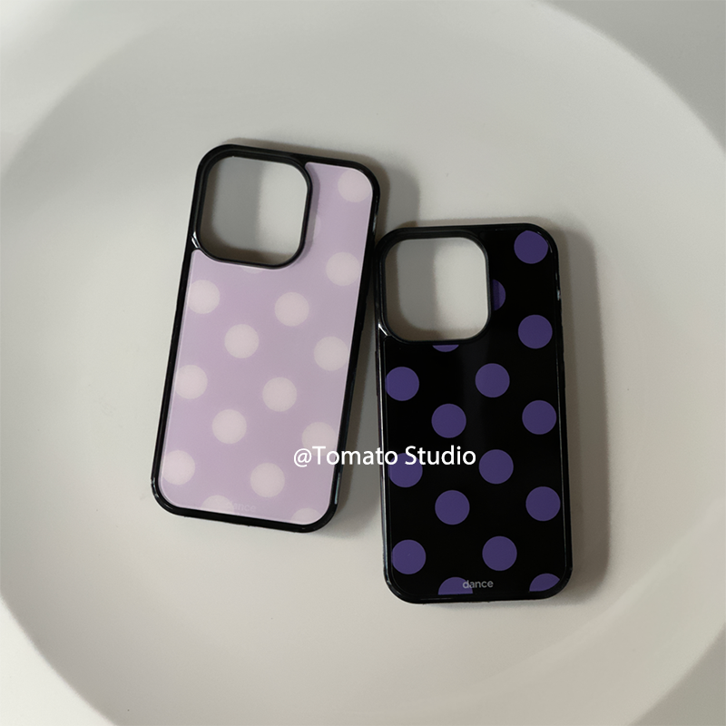 Korean Ins Fashion Purple Polk - đánh giá và giá Phone Cases Polka Dot