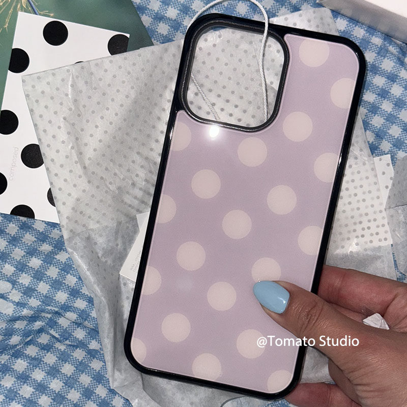 Korean Ins Fashion Purple Polk - đánh giá và giá Phone Cases Polka Dot
