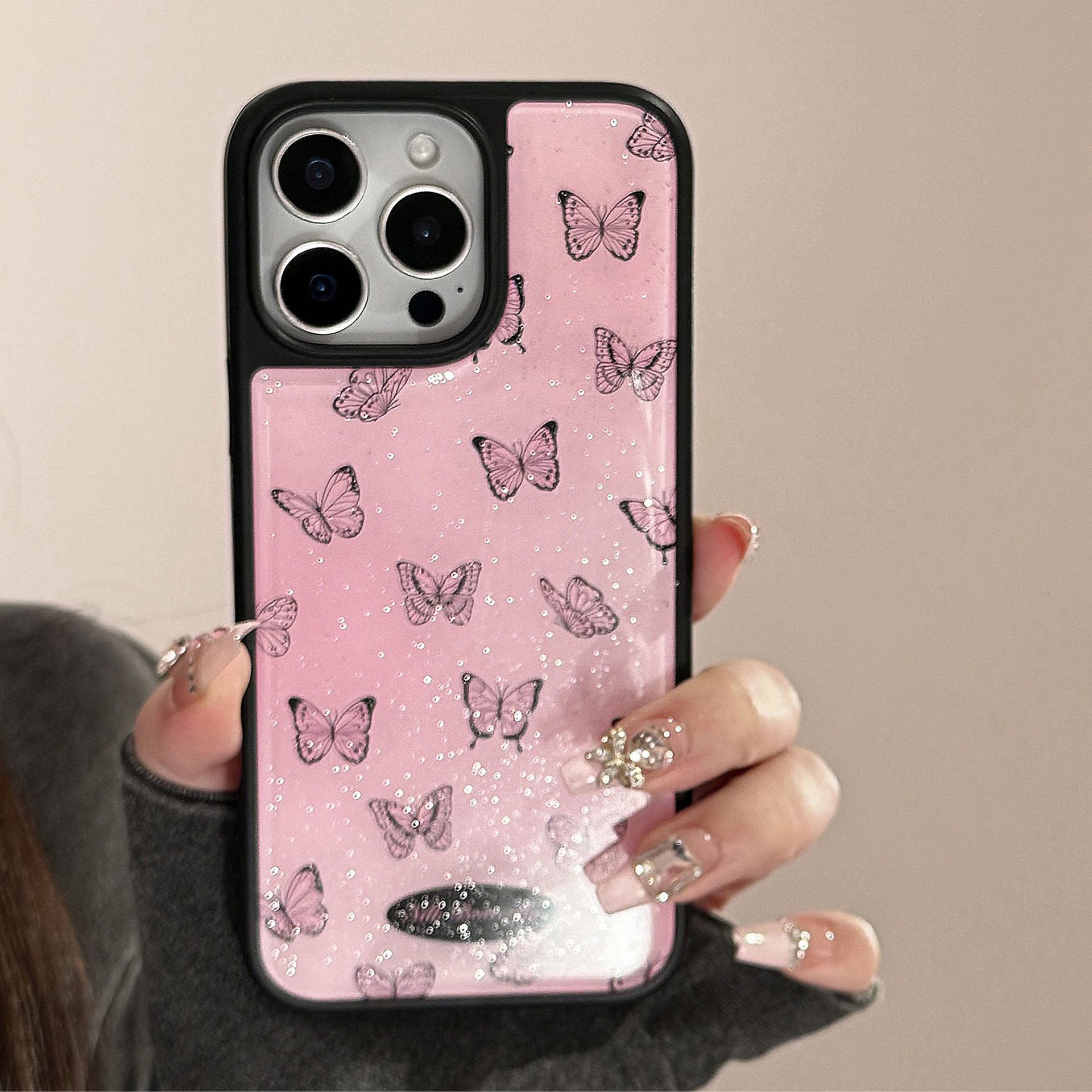 Korean Glitter Black Butterfly - đánh giá và giá Phone Cases Korean
