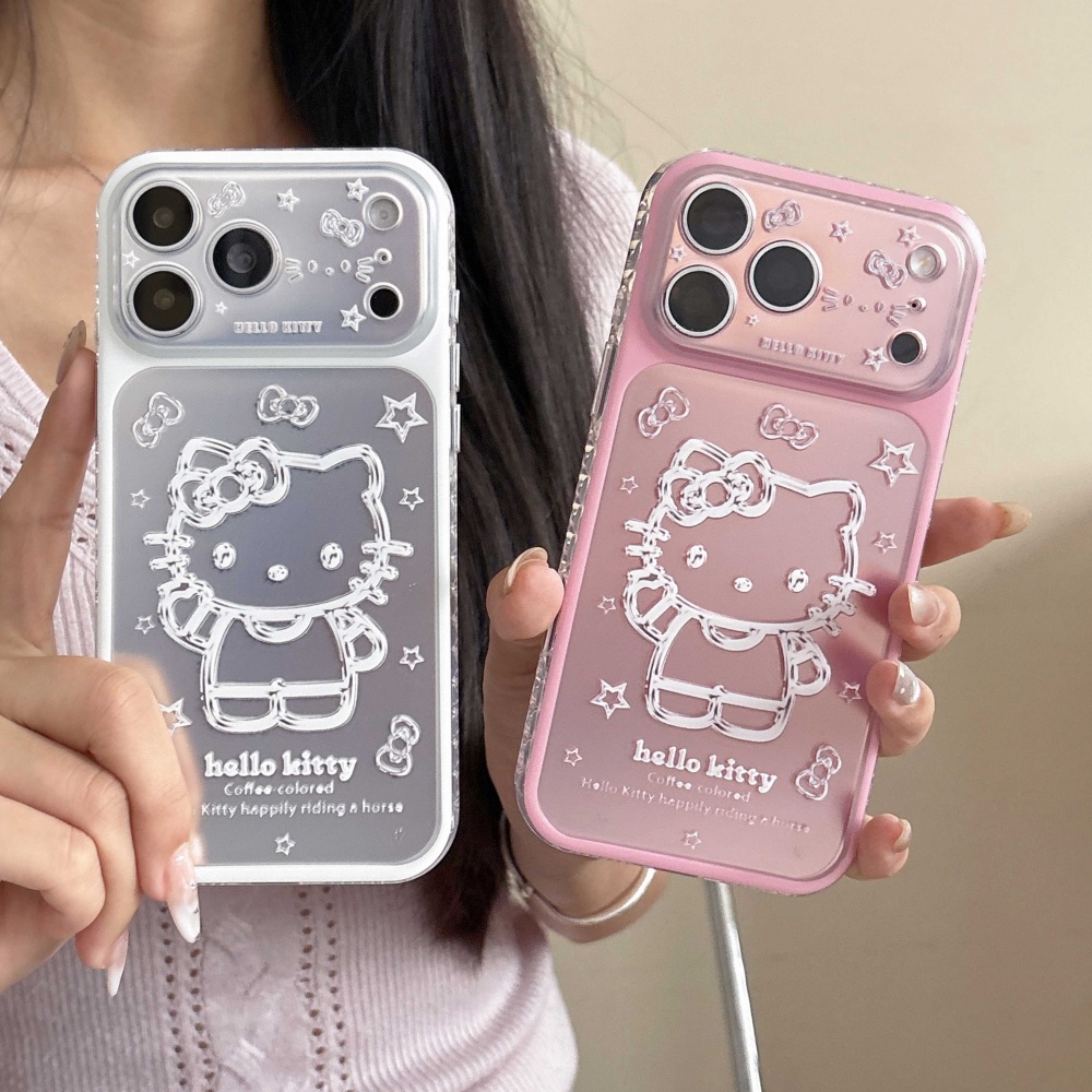 Cute Cartoon Pink Silver Botto - đánh giá và giá Phone Cases With Camera Cover