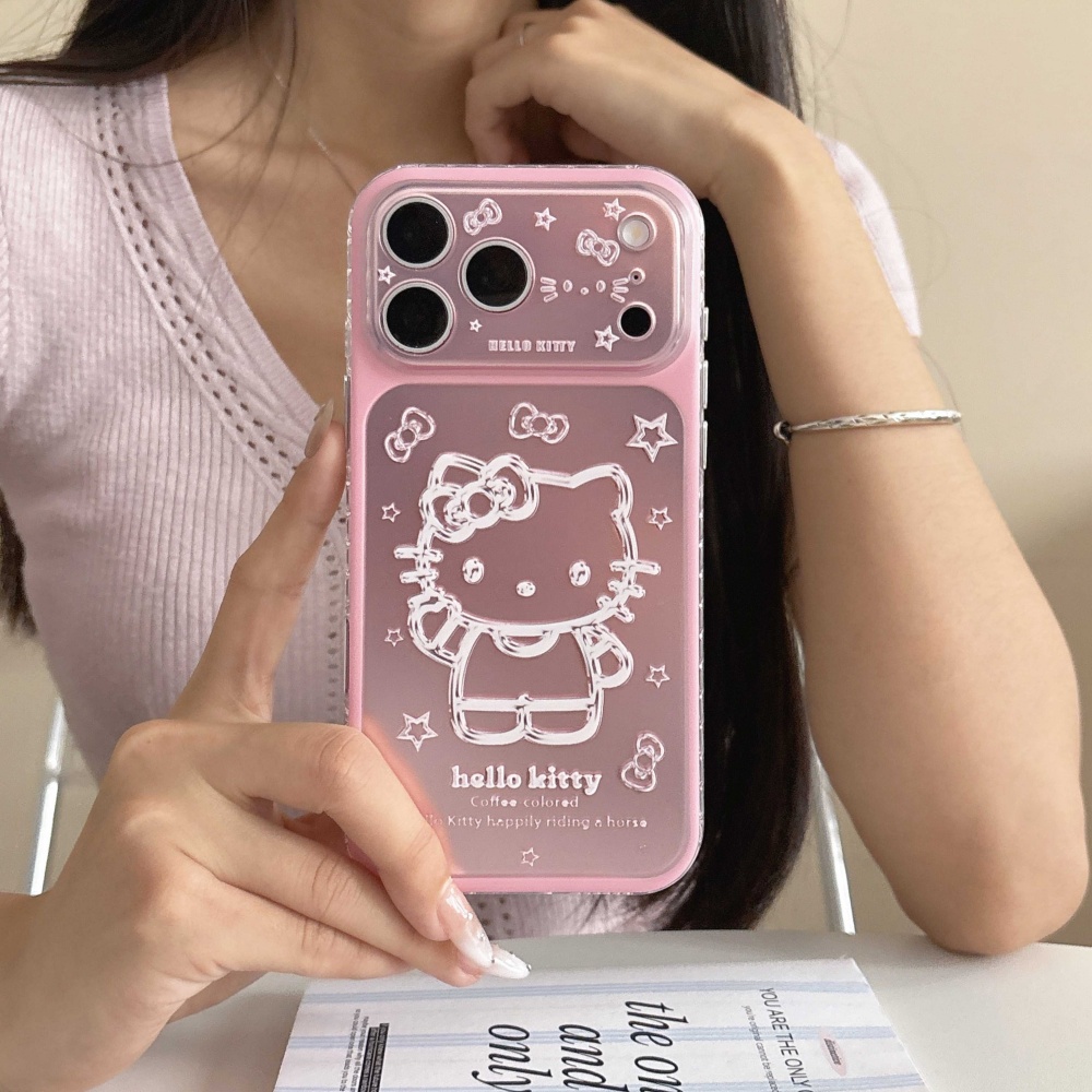 Cute Cartoon Pink Silver Botto - đánh giá và giá Phone Cases With Camera Cover