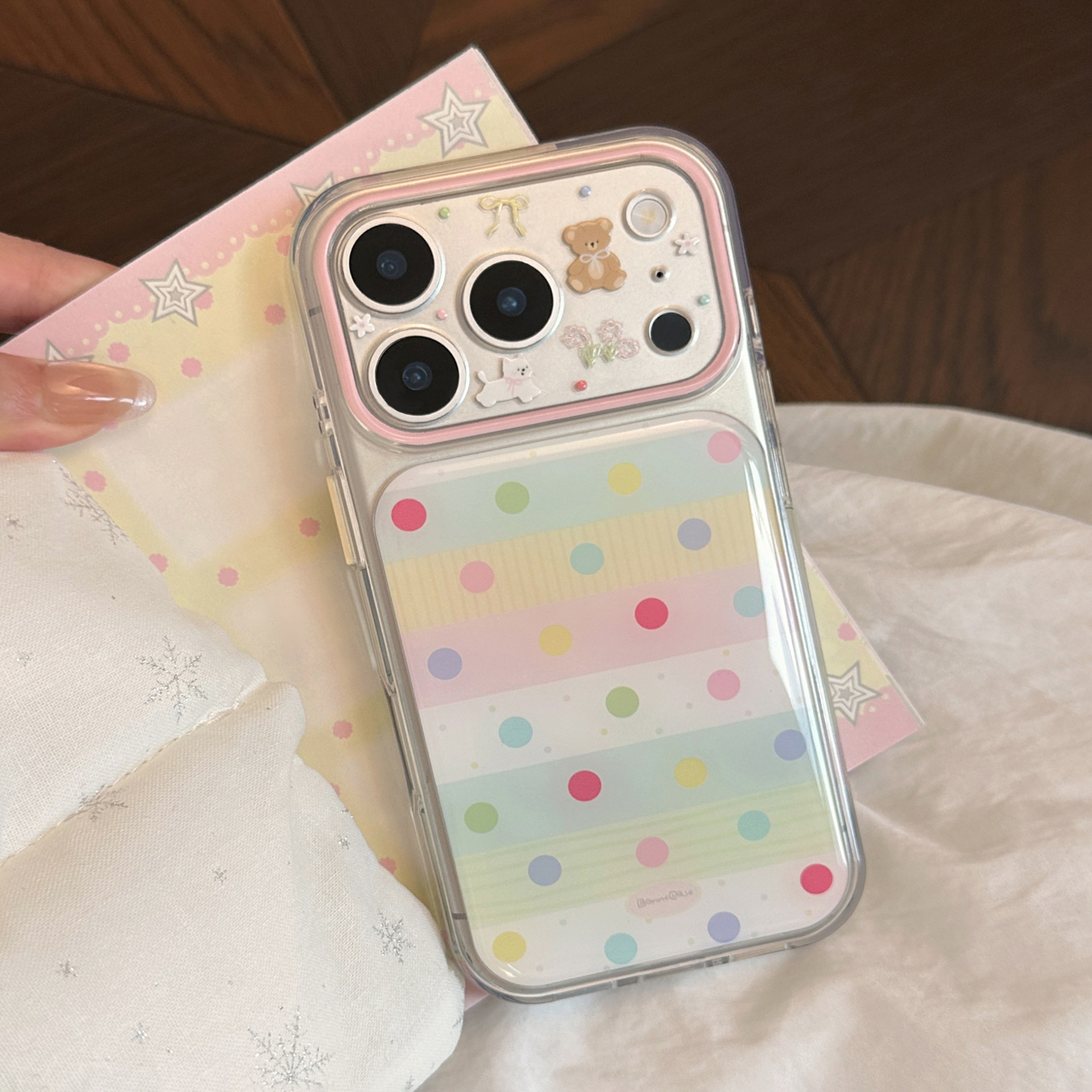 Korean Splicing Colorful Polka - đánh giá và giá Phone Cases Polka Dot