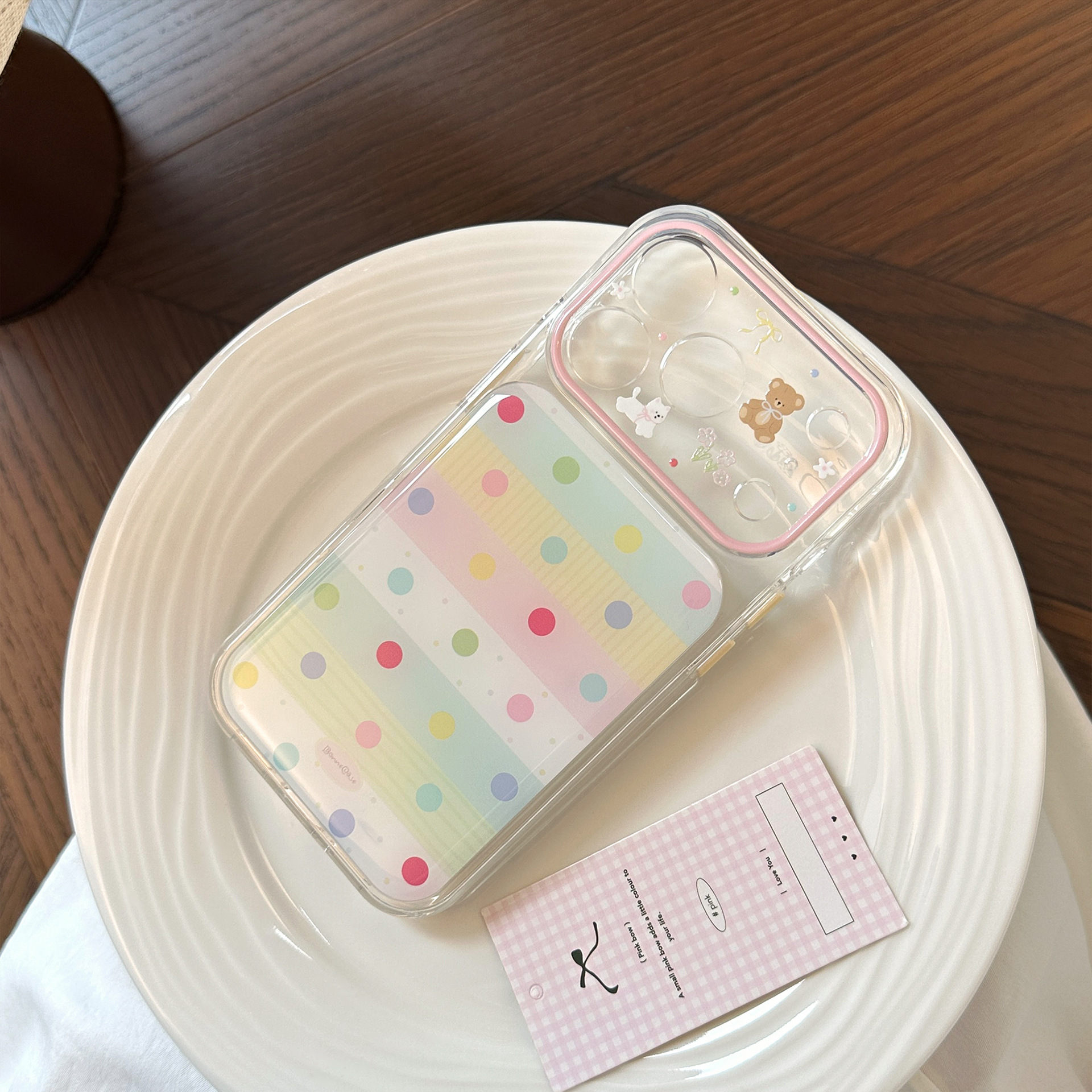 Korean Splicing Colorful Polka - đánh giá và giá Phone Cases Polka Dot