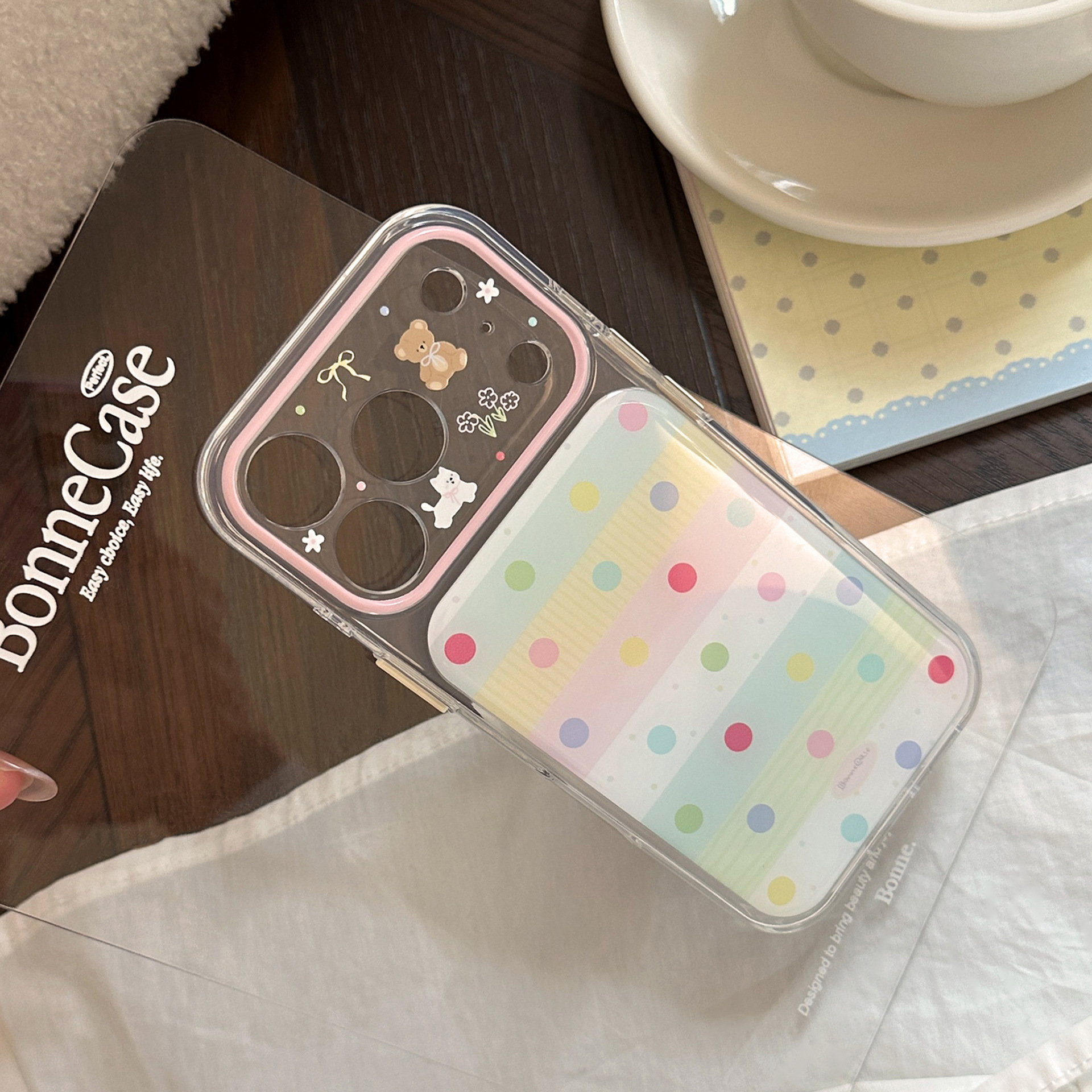 Korean Splicing Colorful Polka - đánh giá và giá Phone Cases Polka Dot