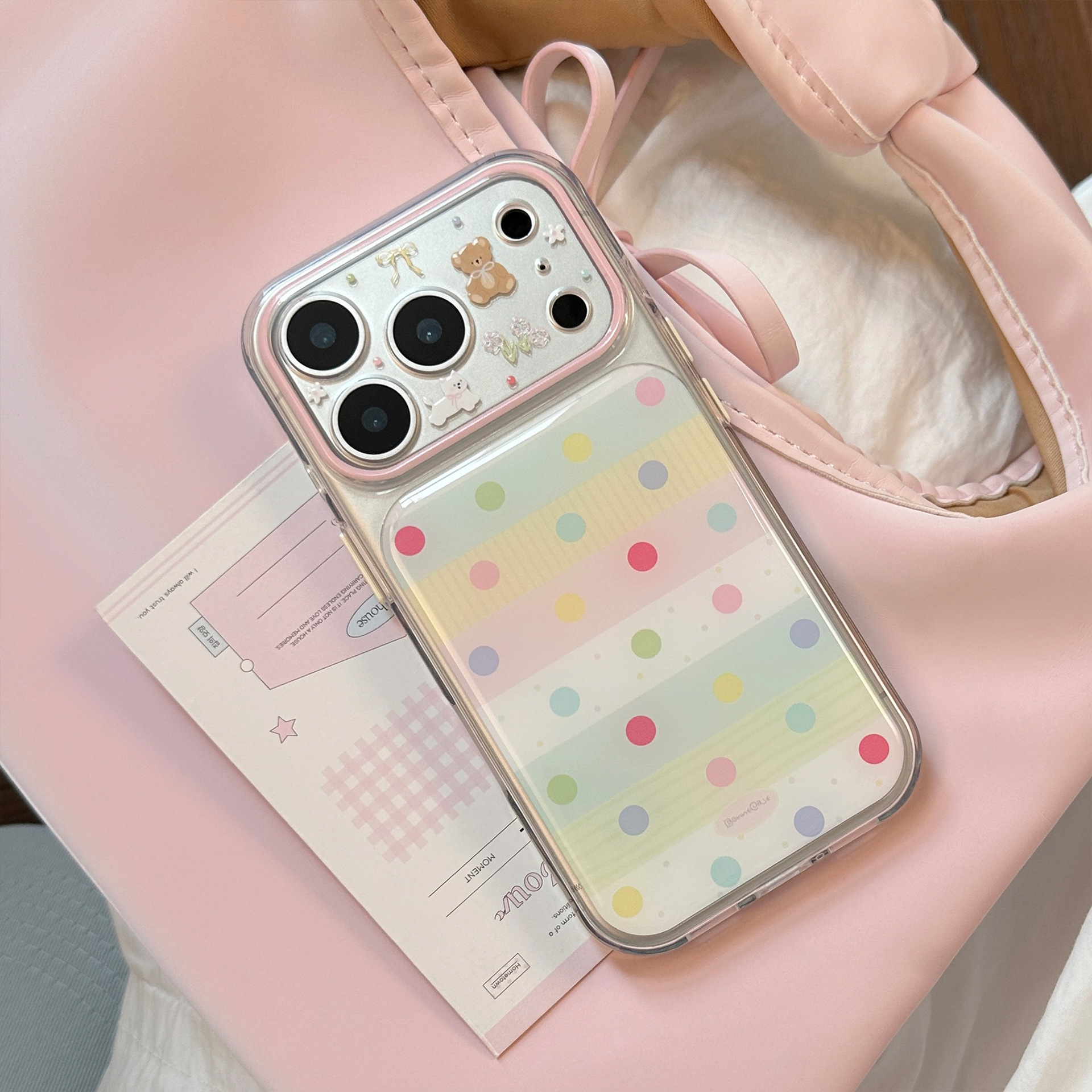 Korean Splicing Colorful Polka - đánh giá và giá Phone Cases Polka Dot