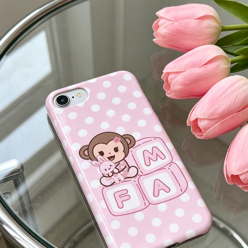 Korean Cartoon Sweet Pink Cute - đánh giá và giá Phone Cases Polka Dot