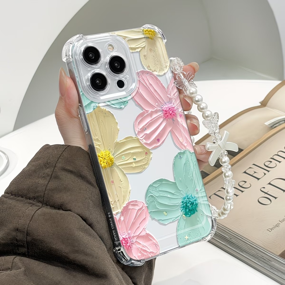 Colorful Flower Clear TPU 4-Co - đánh giá và giá Phone Cases Drop Proof