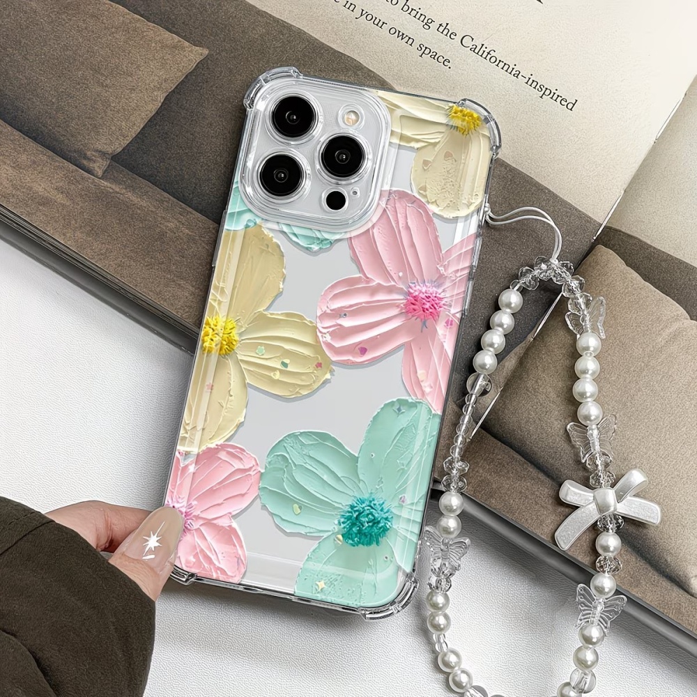 Colorful Flower Clear TPU 4-Co - đánh giá và giá Phone Cases Drop Proof