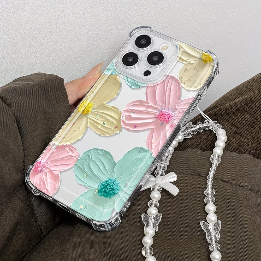 Colorful Flower Clear TPU 4-Co - đánh giá và giá Phone Cases Drop Proof