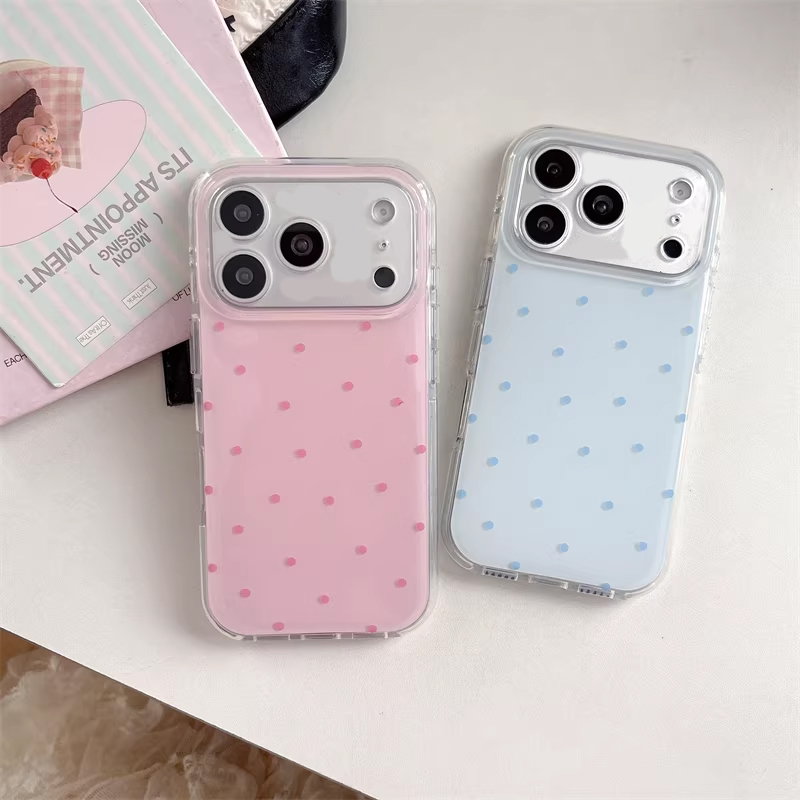 Korean Ins Girl Simple Blue Pi - đánh giá và giá Phone Cases Polka Dot