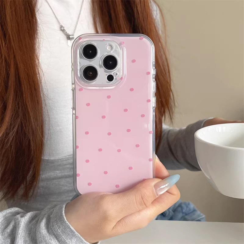 Korean Ins Girl Simple Blue Pi - đánh giá và giá Phone Cases Polka Dot