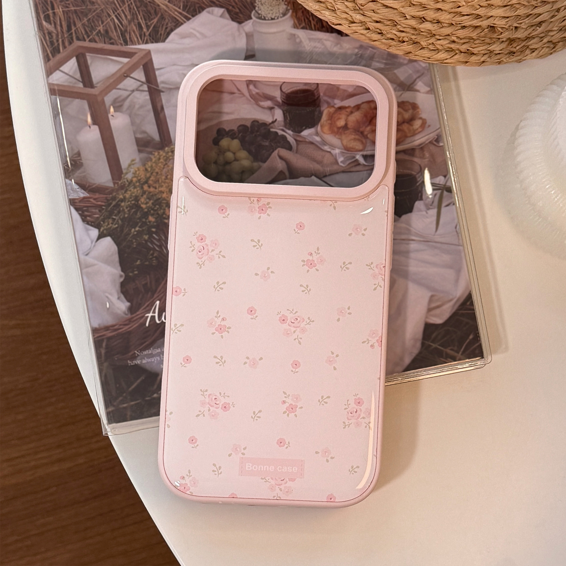 Korean Full Screen Pink Flower - đánh giá và giá Phone Cases Drop Proof
