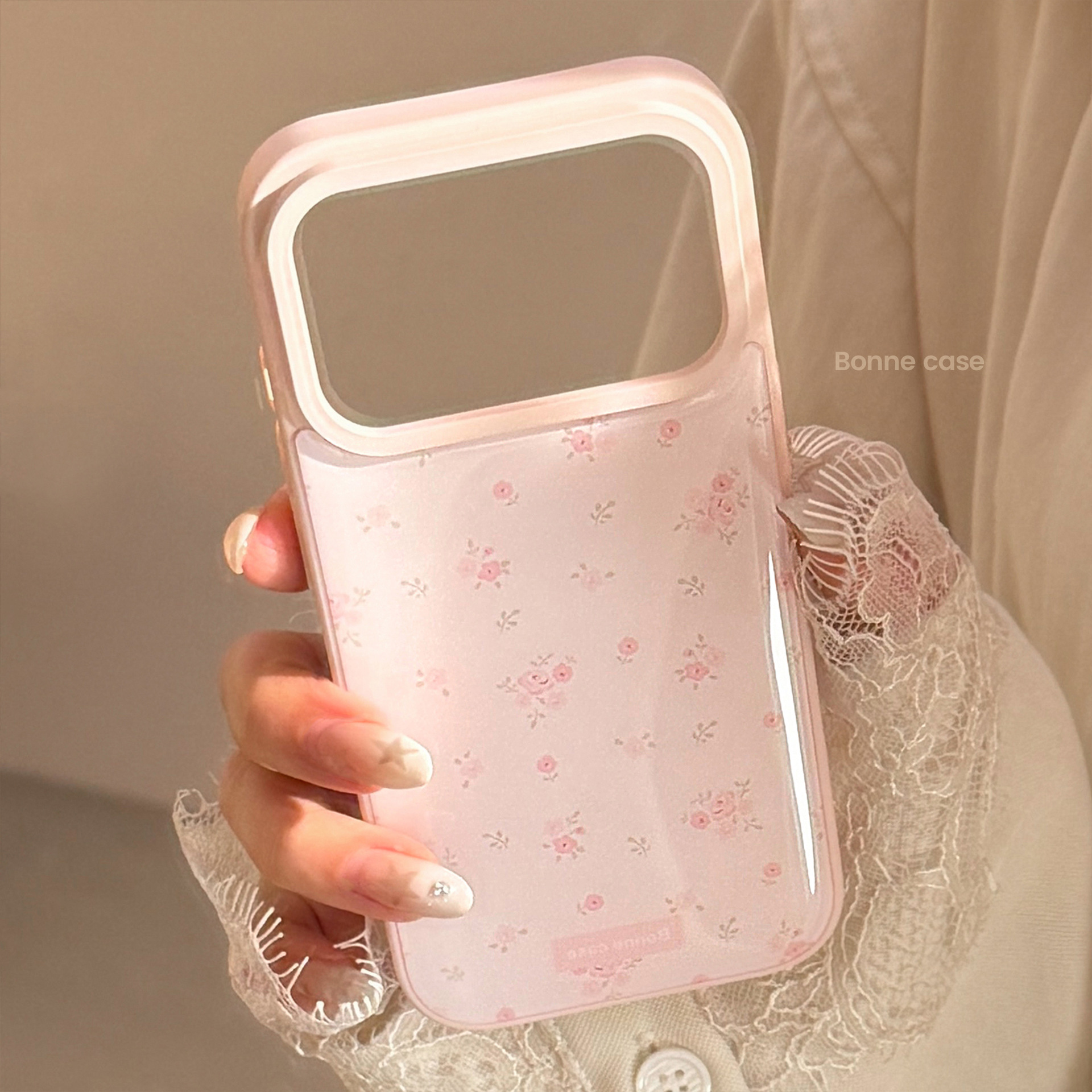 Korean Full Screen Pink Flower - đánh giá và giá Phone Cases Drop Proof