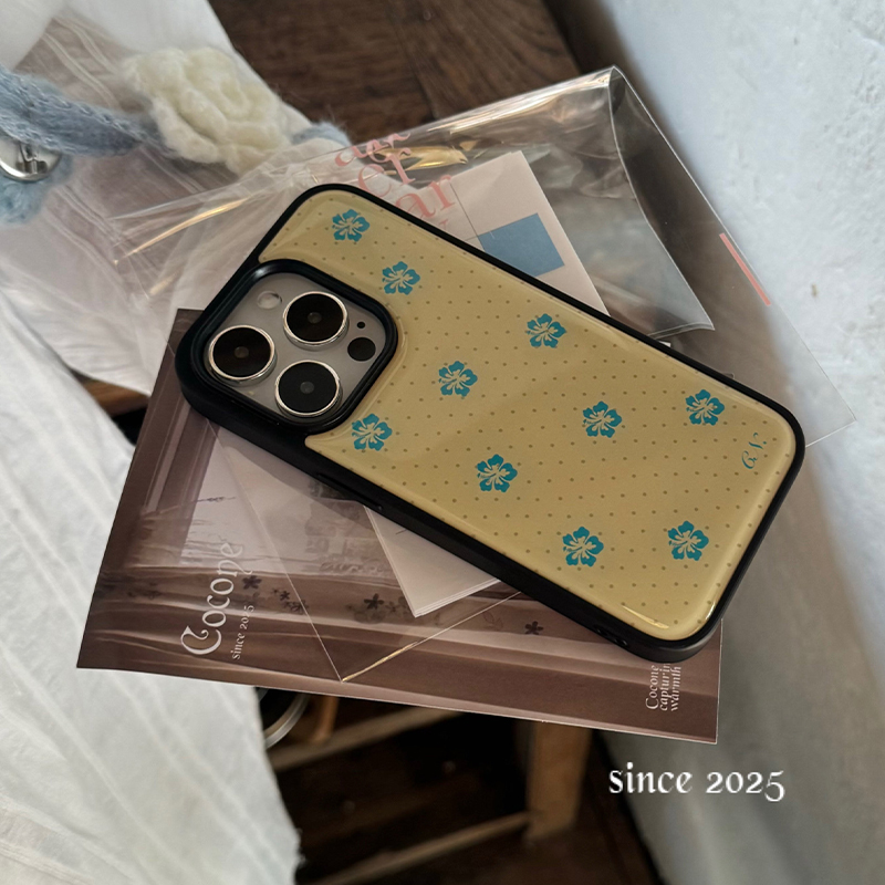 Korean Ins Blue Flowers Polka  - đánh giá và giá Phone Cases Polka Dot