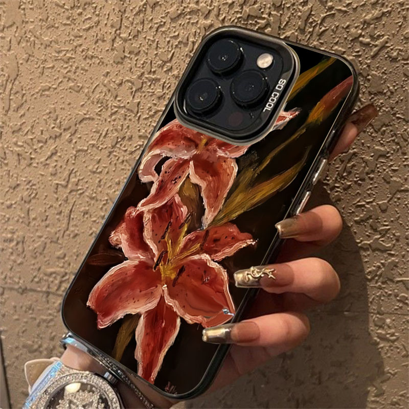Oil Painting Lily Flower Retro - đánh giá và giá Phone Cases Drop Proof