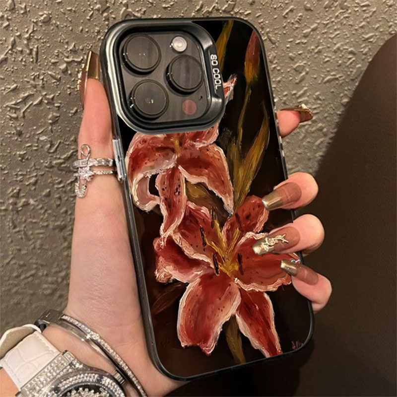 Oil Painting Lily Flower Retro - đánh giá và giá Phone Cases Drop Proof
