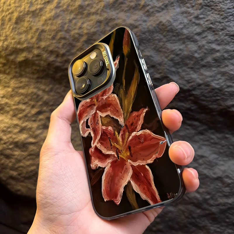 Oil Painting Lily Flower Retro - đánh giá và giá Phone Cases Drop Proof