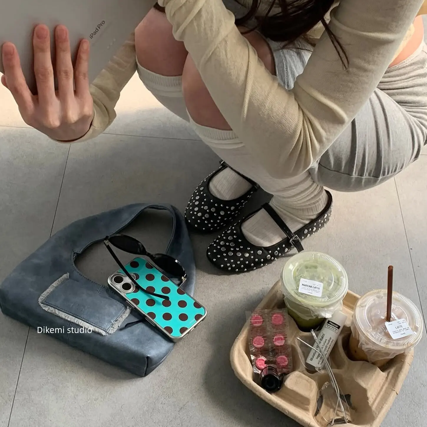 Korean Ins Mint Green Polka Do - đánh giá và giá Phone Cases Polka Dot