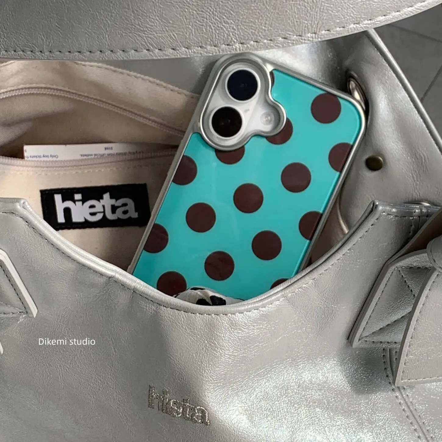 Korean Ins Mint Green Polka Do - đánh giá và giá Phone Cases Polka Dot