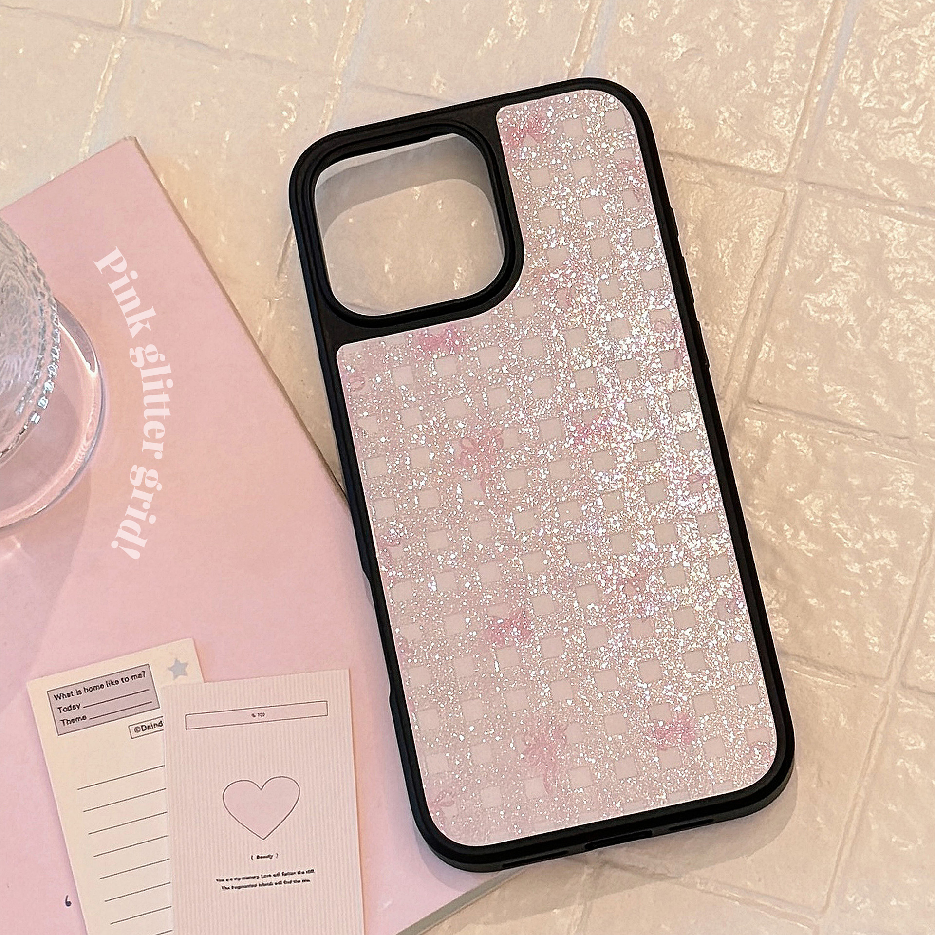 Korea Black Frame Pink Bowknot - đánh giá và giá Phone Cases Drop Proof