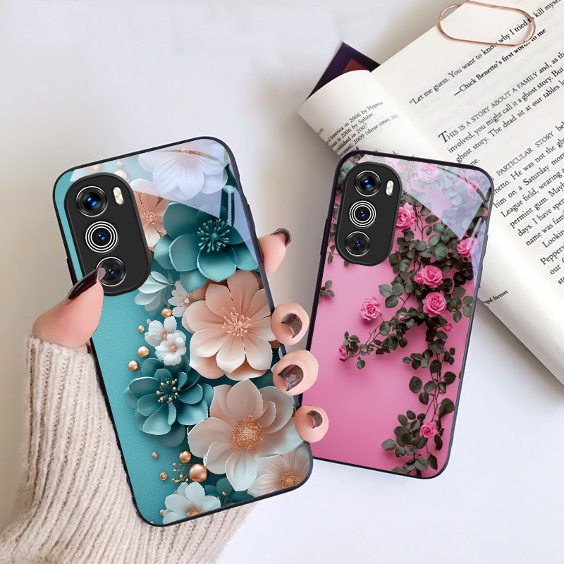 Purple tulip pattern For Motor - đánh giá và giá Phone Cases Motorola