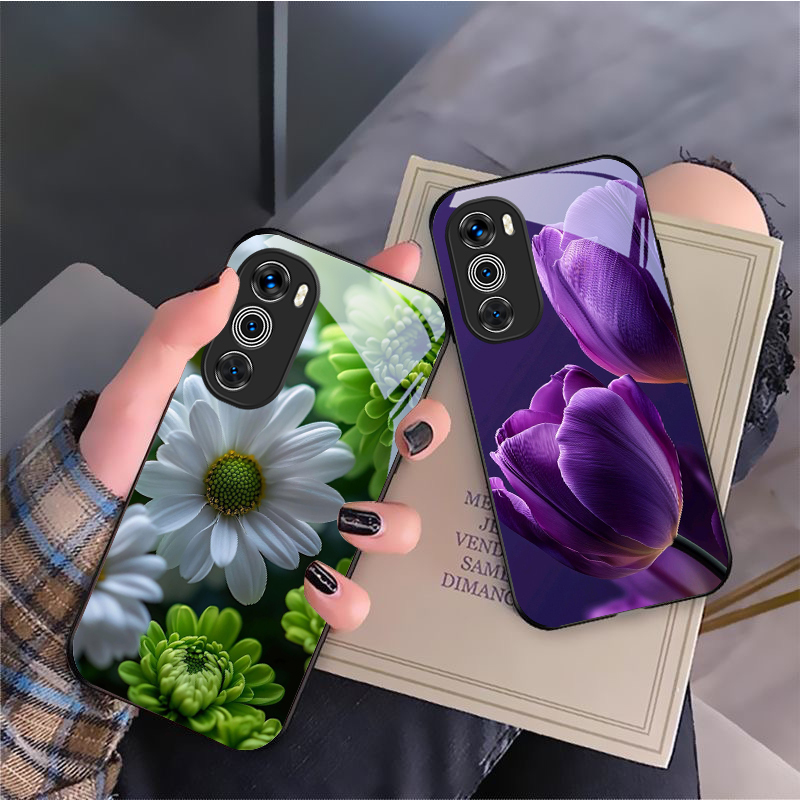 Purple tulip pattern For Motor - đánh giá và giá Phone Cases Motorola